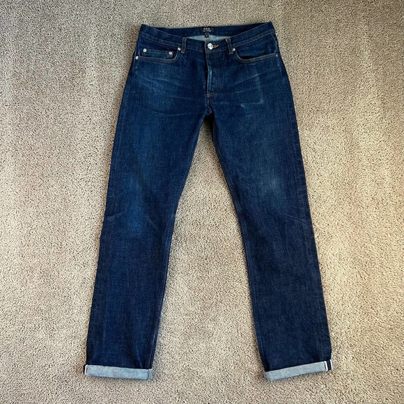 A.P.C. Jeans Apc New Standard Mens Dark Wash Straight Leg Selvedge